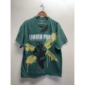 Linkin Park Hybrid Theory Shirt Soldier Wings Green Band Tour Graphic Tee XL